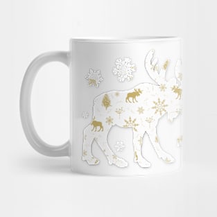 Moose Christmas Pattern Mug